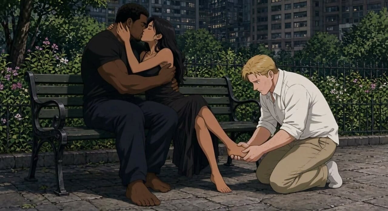 Interraciale Tongzoen en Onderdanige Cuckold Anime (AI Arts)