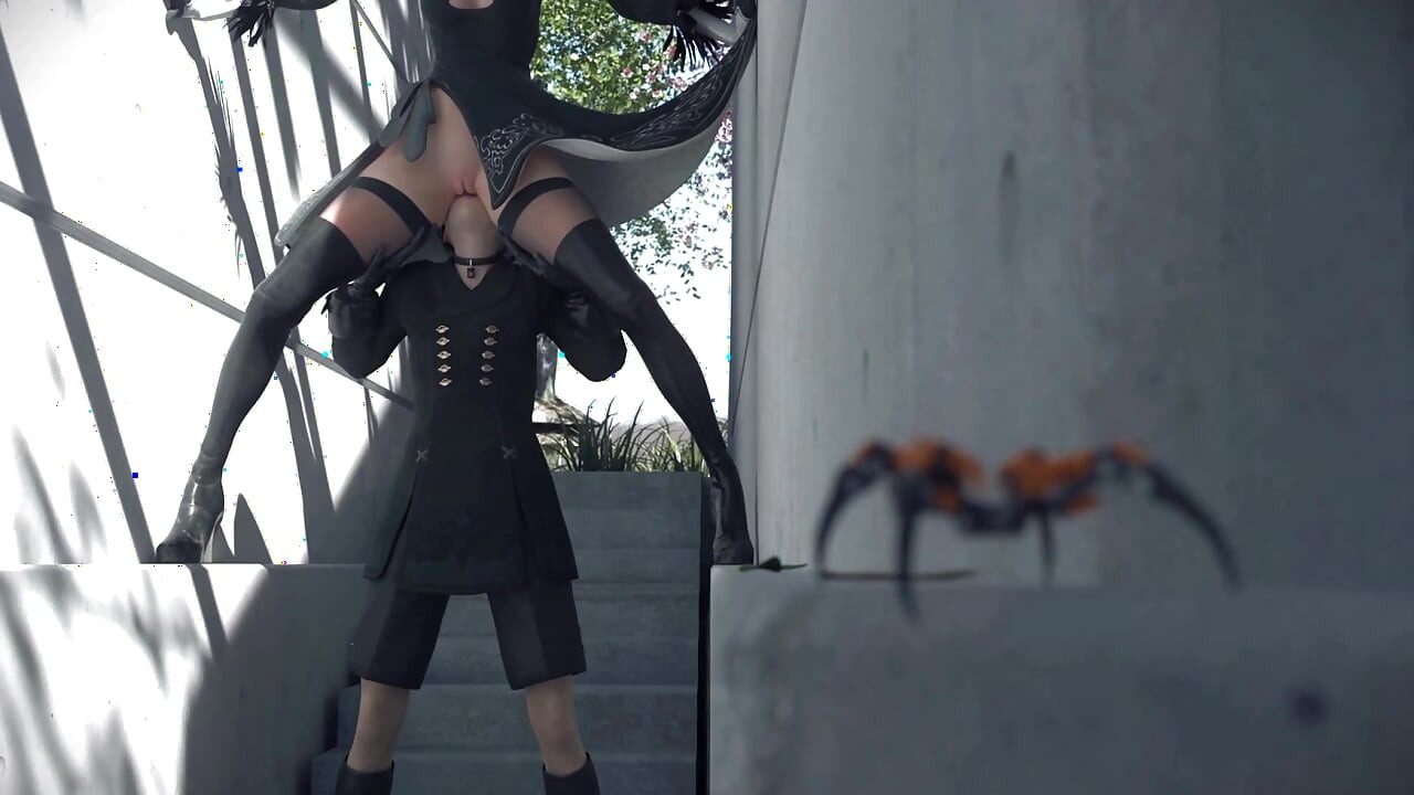 2B e 9S fodendo fora 3D Hentai Sem censura