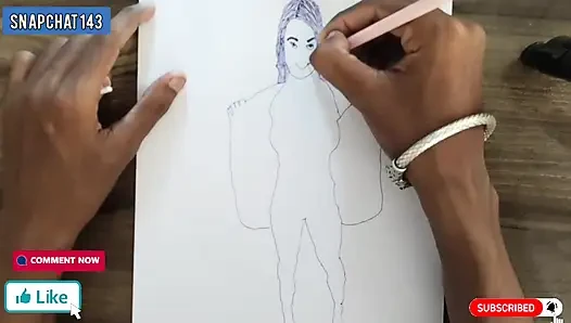 Hintli evli kadın makinede dikiş dikiyor ama başka düşünceleri de var.