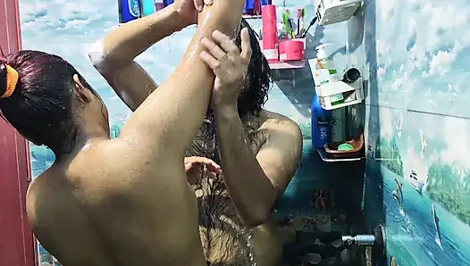 Hot bath romance with ass kiss and ass lick