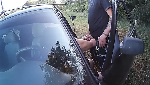 I Brought My Friend to the Park and Gave Her to Suck My Dick