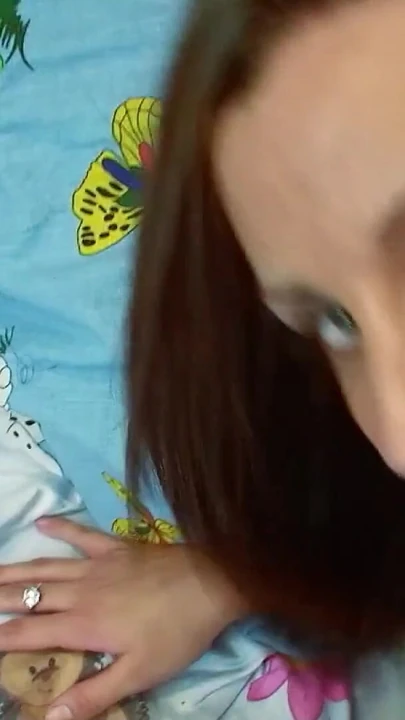 Memorable moment from "Sweet Puffy Tits Girlfriend at POV Sextape with Eye contact Blowjob and Fuck"