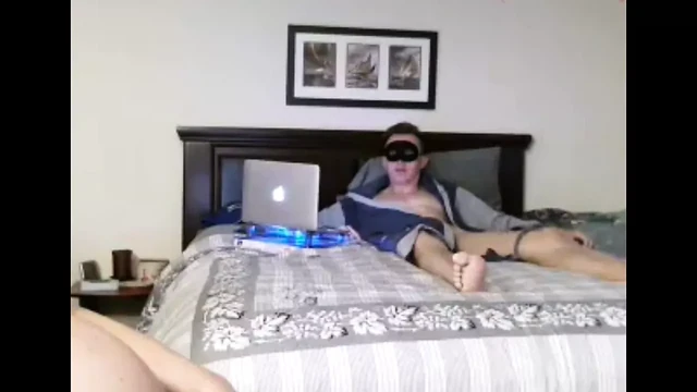 grandpa and younger on webcam