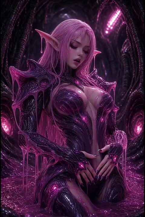Rosa anime 3d-slimalv i rustning