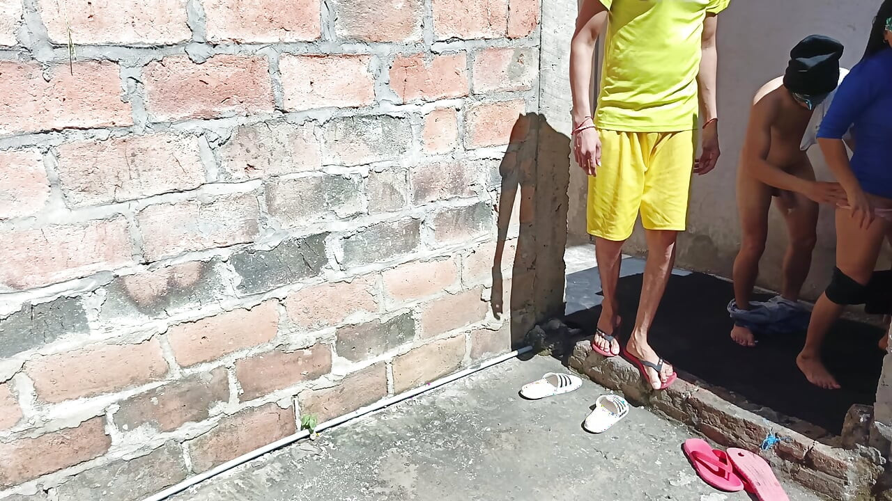 Fucking my white neighbor - stepbrother finds me giving her cock
