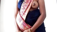 Soție tamil bluză Swetha mai puțin spectacol sari