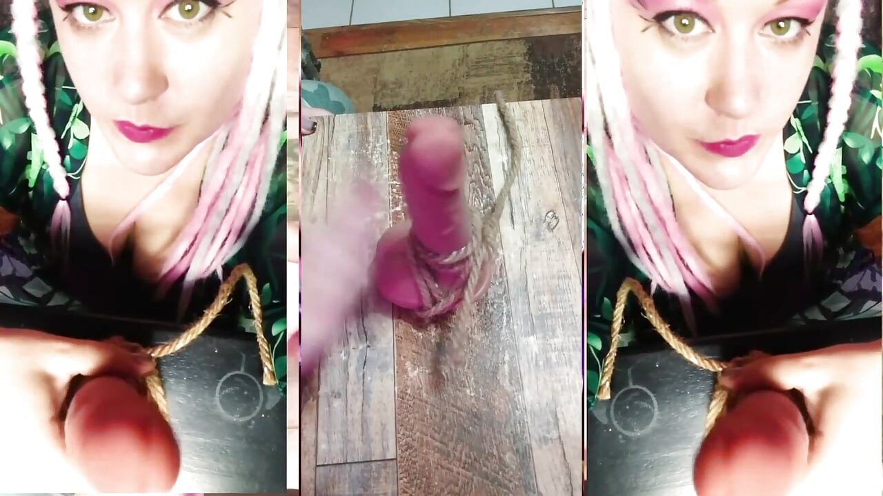 Atada polla y bolas instrucciones de paja con follada de bolas