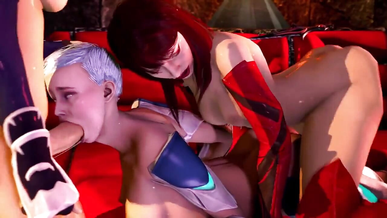 Serge3dx Intense Threesome: Hot Slut Ravaged by Two Massive Cocks in Hardcore Anal and Gaping
