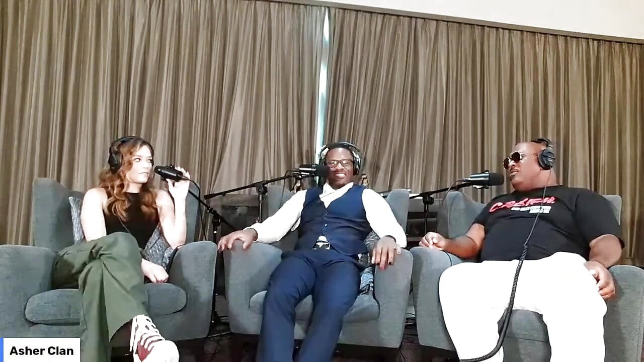 케이티 쿠시, 제이미 녹스, Mrflourish 팟캐스트 Asherclantv와 함께하는 성인 연예인 소파 토크