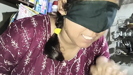 Devar's cock sister-in-law sucked and stood up