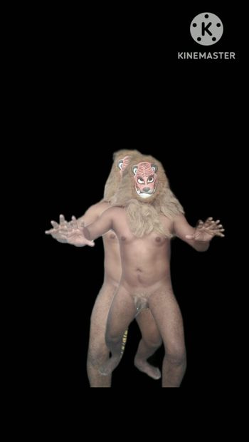 Desnudándose león gay porno