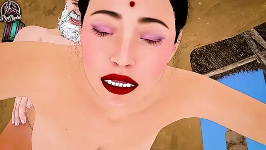 Gaon ki si tante seksi india ini berubah jadi pelacur semua orang - mulai dari naik truk sampai gaand maar