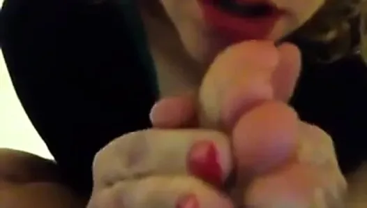 Self Toe Sucking on Webcam