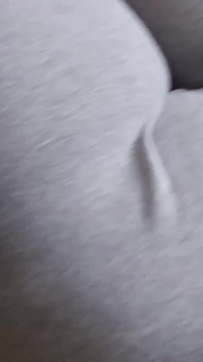 Giant pussy is marked between the leggings of a teenager | Clip 1