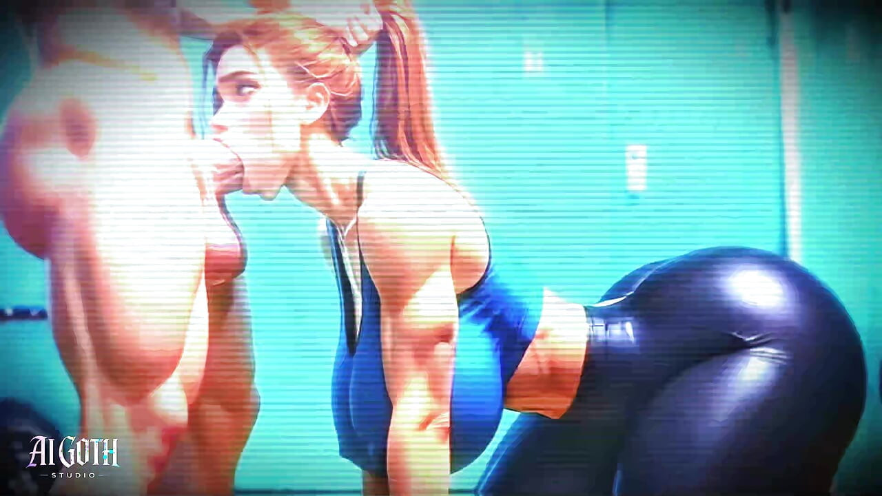 Sweaty Redhead Slut: Hardcore Gym Sex & Deepthroat Workout (4K AI)