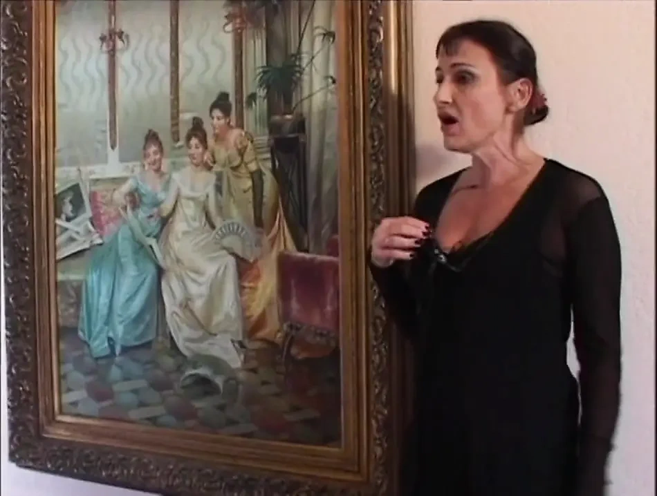 Máy bay bà già tóc nâu đồng tính nữ quyến rũ một thiếu niên ngọt ngào