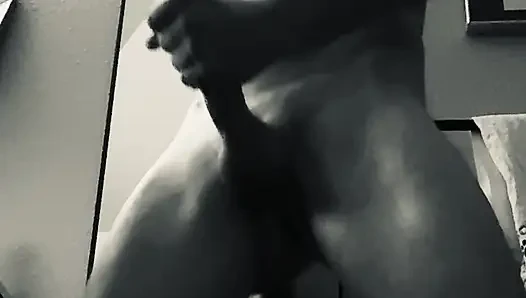Daily Ab and Cock Workout Dance in Slow-Motion Black and White