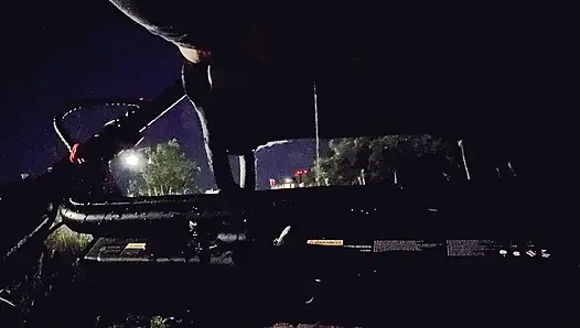 Pissing in public on my scooter