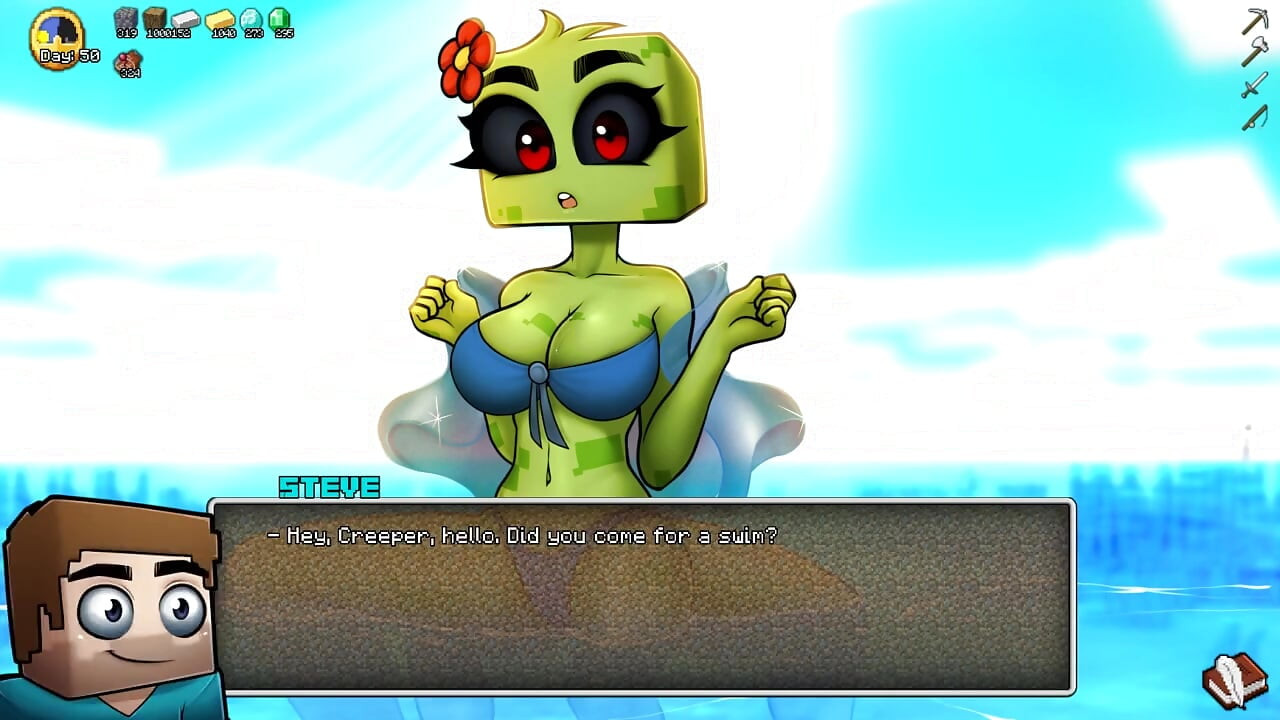 Bricolage excité, Jeu d’artisanat excité - partie 15 - Creeper de maillot de bain par Loveskysanhentai