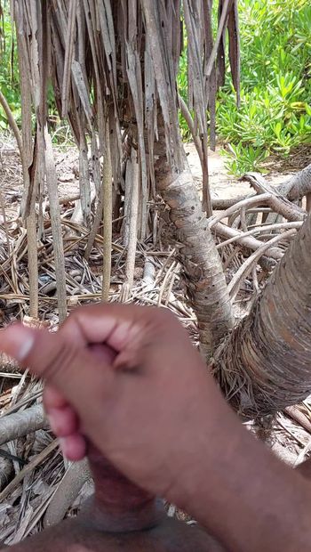 Szarpanie na publicznej plaży nago nudystów Srilanka krąży syngaleskiego chłopca