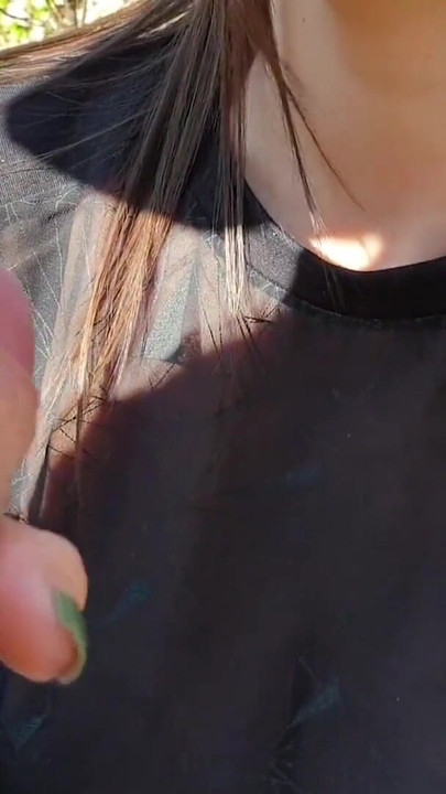 Spectacular moment from "Blowjob in forest, swallowing my stepbrother's cum"