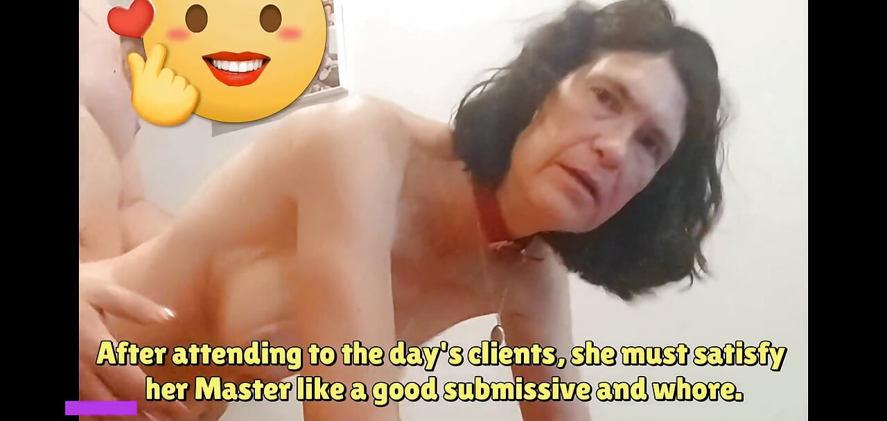 Natalia La Sumisa, a mature submissive getting ridden after servicing clients. A kinky Spaniard taking cock up the ass.