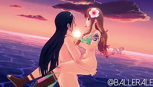 Tek parça futa robin x nami