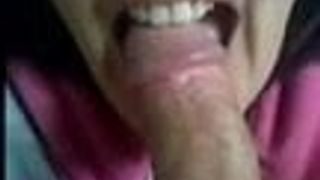 Shy wife does her first quick suck
