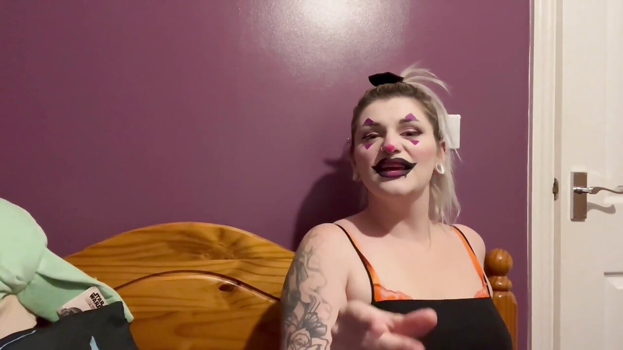 Clown Step-sister Spots You Creeping JOI Game