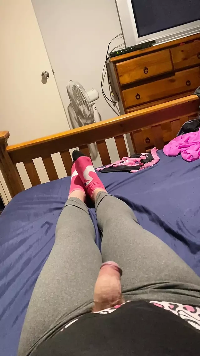Playing in cute leggings
