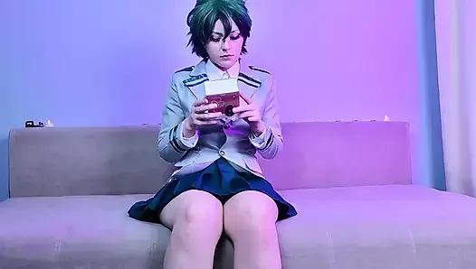 Midoriya Izuku with Awesome Tits and Juicy Pussy Tries Out a New Vibrator and Cums! - Honeyplaybox
