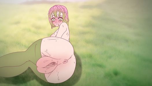 Mitsuri quyến rũ với cái lồn khổng lồ của cô ấy! Hentai ma quỷ khiêu dâm (phim hoạt hình 2d) anime