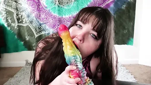 BBW Fingers Ass And Squirts While Riding Dildo