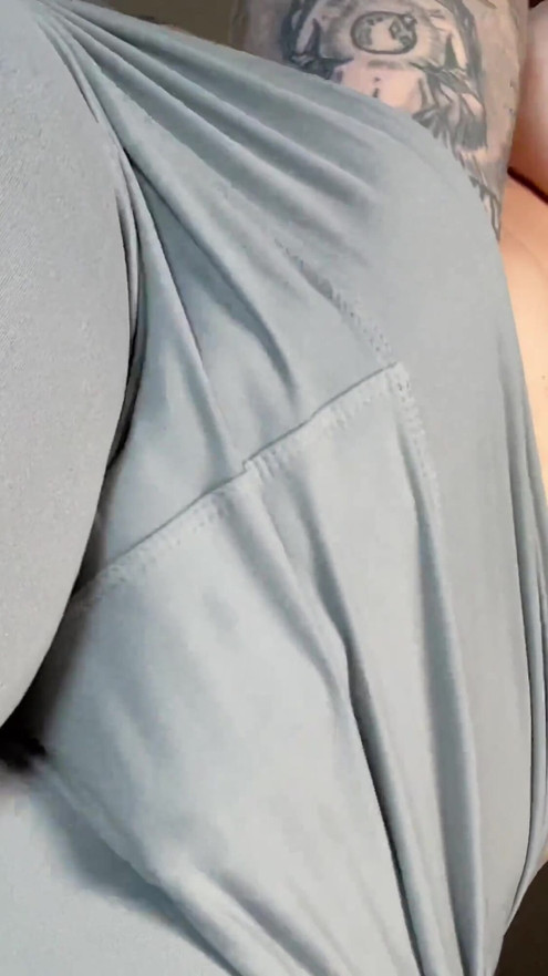 Soaking Grey Leggings in Squirt