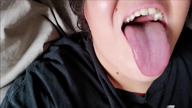 Tongue fetish closeup