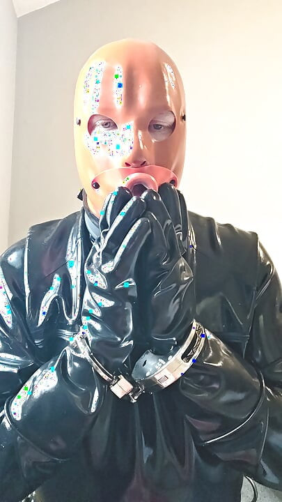 Dressing In Rubber To Swallow 6 Laods of Cum