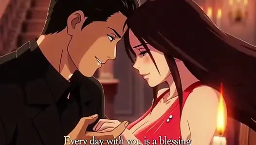 Romantisches candle-light-dinner, das endet, wenn ehemann mit der schwangeren Ayesha auf dem tisch liebe macht