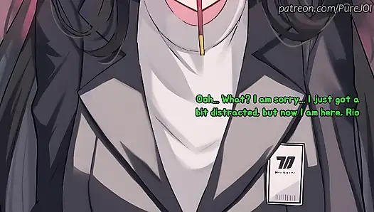 Rio from Blue Archive tests her new innovation on you (Feet and Pantyhose)