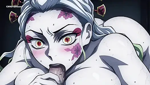 Tubuhnya berguncang, matanya tergulung, spermanya terisi (ai generated)