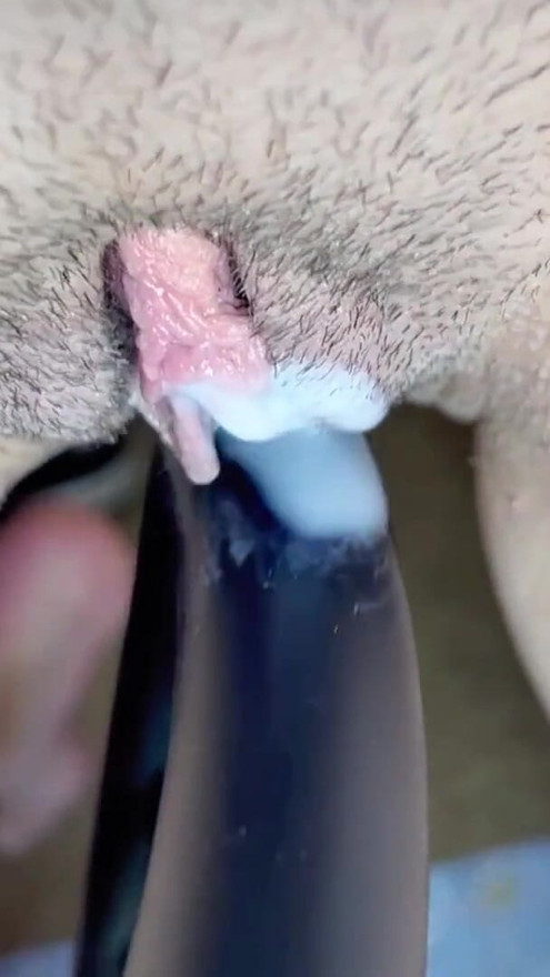 Rubbing on the chair and shaking orgasms while at home alone | Clip 1