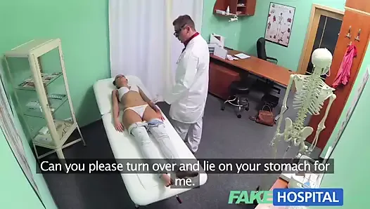 FakeHospital горячая брюнетка-пациентка возвращается жаждущей доктора