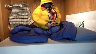 Humping Overfilled Nautica Down Puffer Jacket Until Cum