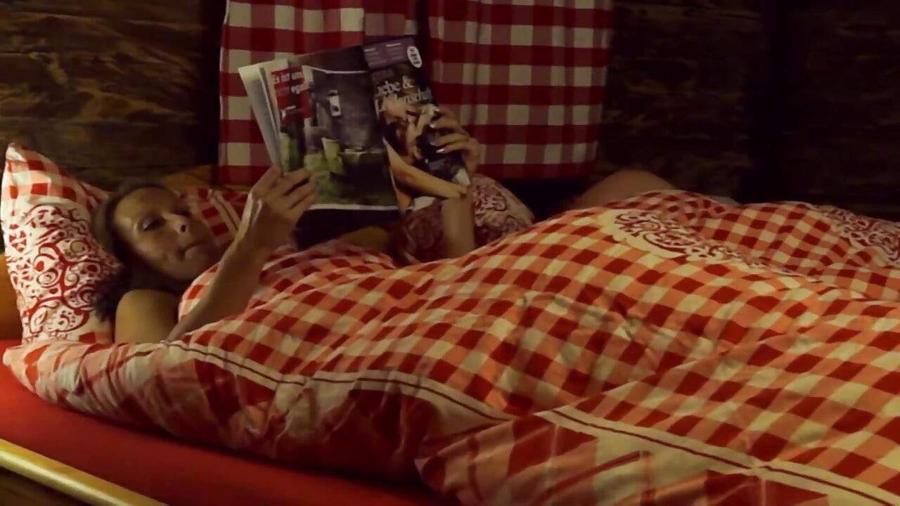 Busty French MILF Playes with Her Pussy in Camp