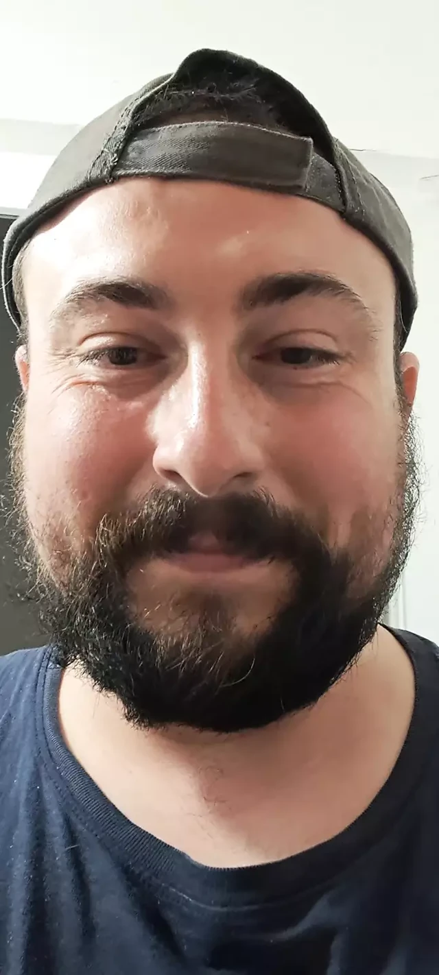 big dick bearded guy peeing in the toilet