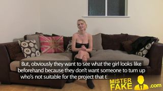 Misterfake, schmutziges, heißes Euro-Mädchen beim Anal-Casting