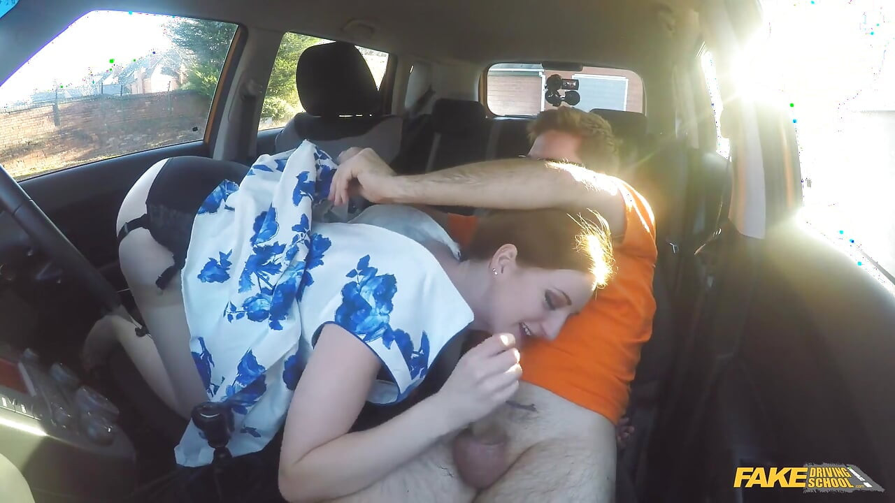 Fake Driving School - Hot Redheads Dirty Secret: Outdoor Blowjobs and Big Tits Worship