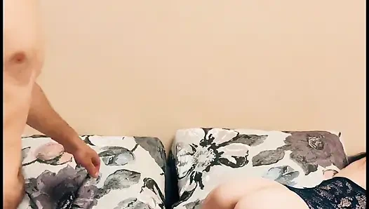 Amateur homemade sex with skinny milf in black stockings