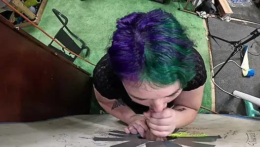 goth teen visits glory hole sucks him dry