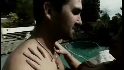 Big dick stud gets sloppy and wet deepthroat from brunette with huge juggs