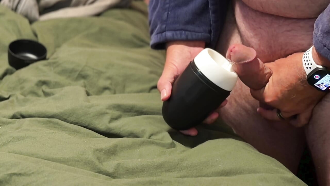 Hands free orgasm cum lube collecting